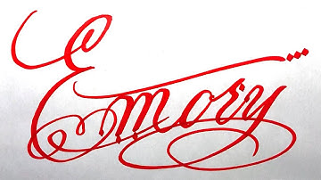 Emory Name Signature Calligraphy Status | How to write with Cut Maker  #calligraphy #cursive