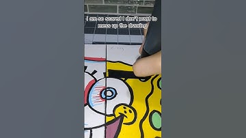 Drawing SpongeBob in 4 Different Styles Part 2! 😃 #shorts #art #asmr #painting #relaxing #satisfying