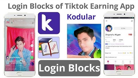 Login Blocks of TikTok Earning app in kodular by Divyanshu Niga in Hindi. || Gyan State || Reuested.