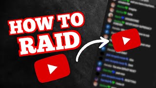 How to Raid on YouTube Live [EASY TUTORIAL] | YouTube Redirects