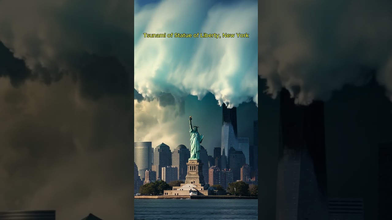 Tsunami of Statue of Liberty, New York 