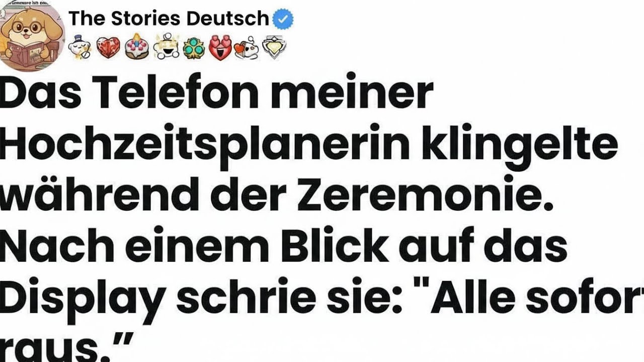 Das Telefon meiner Hochzeitsplanerin klingelte während der Zeremonie  Nach einem Blick