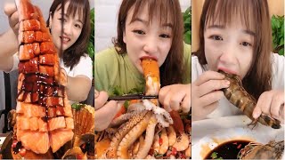 Chinese people eating - Street food - &quot;Live octopus, live shrimp, super spicy live snail&quot; #19