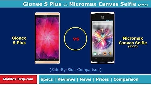 Gionee S Plus vs Micromax Canvas Selfie A255 (Side-By-Side Comparison)