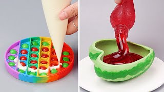 How To Make Cake Decorating Themed Watermelon | Amazing Fruit Cake Decorating Ideas