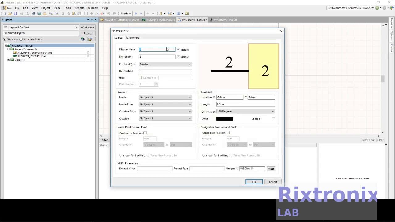 Tutorial creating potentiometer b10K footprint schematic Altium Ep2