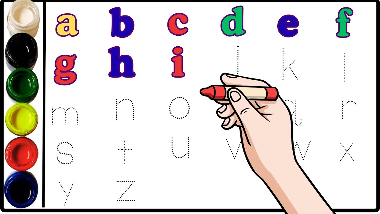Kids rhymes| A to Z| collection for writing along dotted lines for toddler Alphabet| ABCD| 20p1