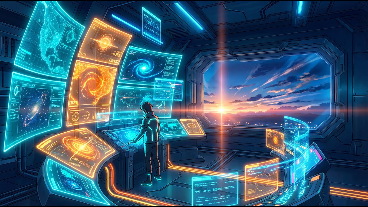 SOLAR UPLINK – 1 Hour Energetic Futuresynth | Cyberpunk Motivation [4K 60FPS]