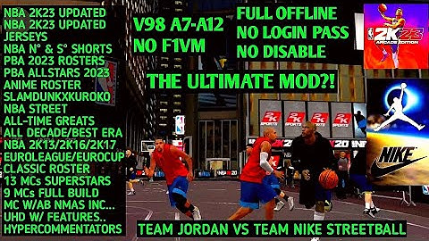 NBA 2K23 ANDROID TEAM JORDAN VS TEAM NIKE GAMEPLAY ULTIMATE MOD FULL OFFLINE V98 A7-A12 NO F1VM