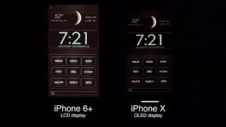 iPhone X OLED Screen vs older LCD Screen black levels