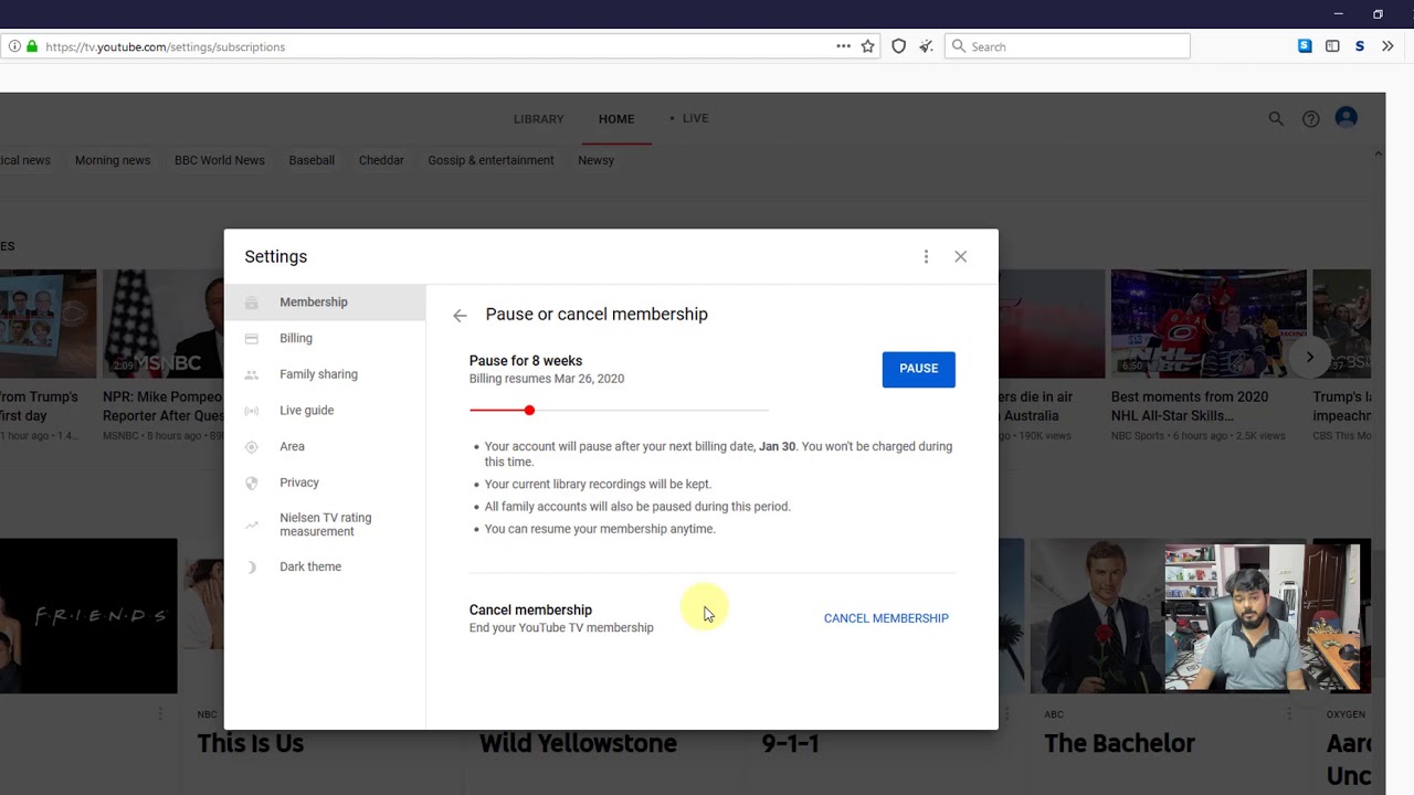 How To Cancel Youtube Tv Membership Subscription Youtube