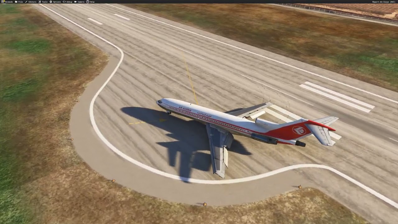 msfs 2024 FSS B727 Air Algerie chaseplane test