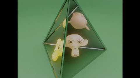 Blender monkey in an interdimentional triangle (based on MMorkeyy2 tutorial)