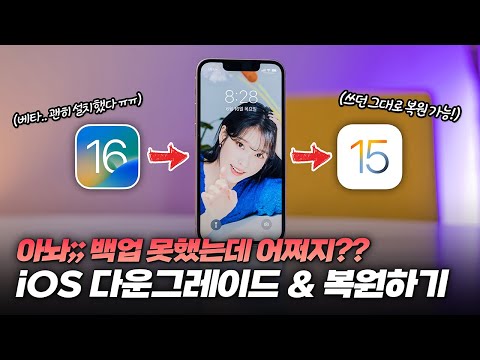 어쩌지;; <strong>iOS16</strong> 베타 설치 후회된다면.. | iOS, iPadOS 다운그레이드&amp;amp;복원하기 (ft 미처 백업 못했어도 데이터 복원 가능)