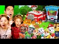 Paw Patrol Minecraft Adventure with My Daughter! :: Vehicle Scavenger Hunt!