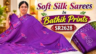 Soft Silk Sarees in Batik | Elegant & Artistic Batik Silk Saree Collection | Jejis Vlogs screenshot 4