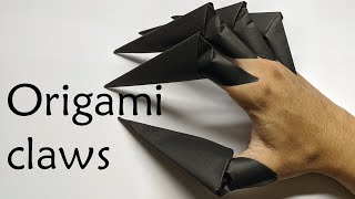 How to make paper claws - origami claw - origami for Halloween