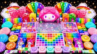 MY MELODY SLIME 🎀 2 Hours Mixing Makeup and Glitter into Clear Slime | Best Of Wonder Slime Idea