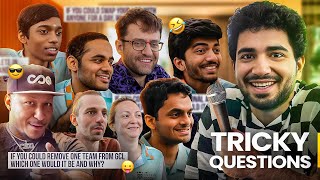 Samay Raina and his tricky questions to Grischuk, Gukesh, Pragg, Levon and more