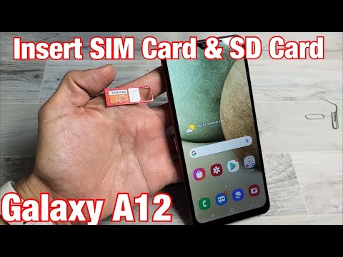 Galaxy A12: How to Insert SIM Card & SD Card