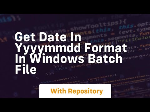 get date in yyyymmdd format in windows batch file