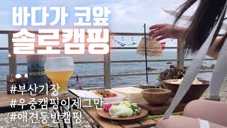 바다 코앞에서 솔로캠핑 | 이제 우중캠핑 그만하게 해주세요 | 서커스 TC DX ; 내 안에 노르디스크 핀마크 있다 | 숯불에 구워먹는 삼겹살 먹방 | 부산 기장 바베네캠핑장