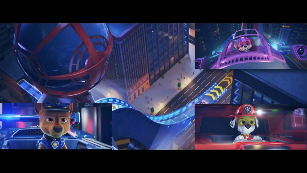 Paw Patrol movie scene|Paw patrol mighty pups to the rescue! 