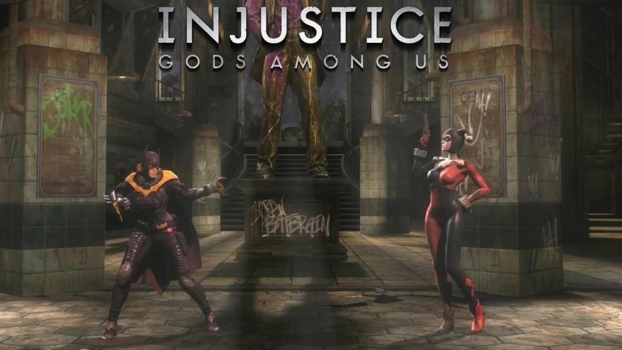 Бэтгёрл против Харли Квинн в игре Injustice Gods Among Us (4K 60fps)