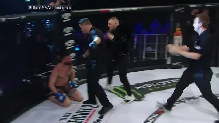 Conor McGregor storms cage and confronts referee |...