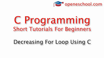 C Programming Basics - Decreasing For Loop