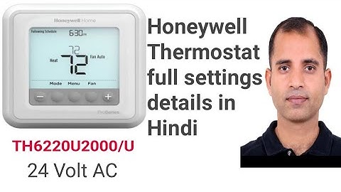 Honeywell Home Pro Thermostat Settings Details