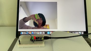 Thumb up / down gesture classification demo with Arduino, ml5js handpose