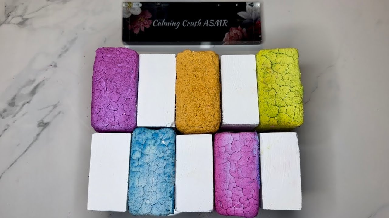 Lightly Pasted Fresh Blocks with Plain Jane Gym Chalk | Relaxing Crunchy ASMR for a Calming Break