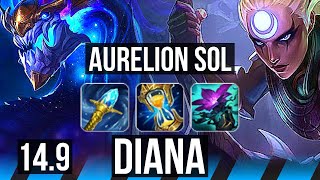 AURELION SOL vs DIANA (MID) | Rank 4 Aurelion Sol, 6k comeback | JP Grandmaster | 14.9