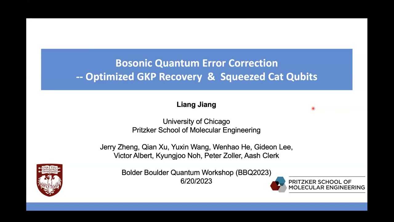 Liang Jiang — Bosonic quantum error correction - optimized GKP
