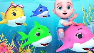 Baby Shark doo doo doo | Color Shark Balloon for Kids | Leo Nursery Rhymes & Kids Songs