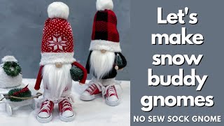 Let's Make Snow Buddy Gnomes/Sock Gnome/No Sew Gnome/Christmas Gnome