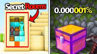 I Found Minecraft's Rarest Secret Rooms!!