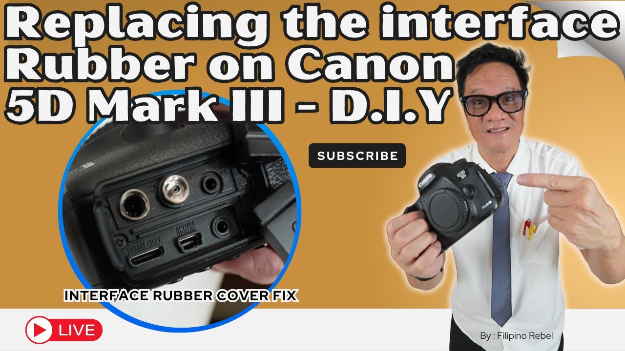 How to FIX Canon EOS 5D Mark III Rubber Interface Cover - DIY