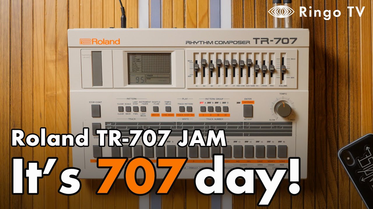 Ringo TV] It's 707 day! Roland TR-707 Jam with MC-101 - YouTube