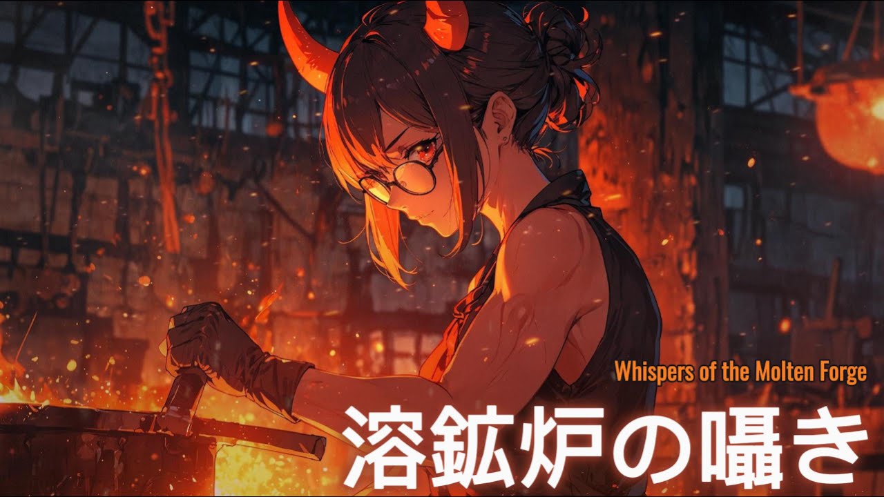 [Piano+Forge & Fire Ambience] Whispers of the Molten Forge – 溶鉱炉の囁き [1 Hour|Relax & Deep Focus BGM]