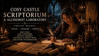 Medieval Scriptorium Ambience 🕯️ Calming Fantasy Music for Study, Reading & Writing