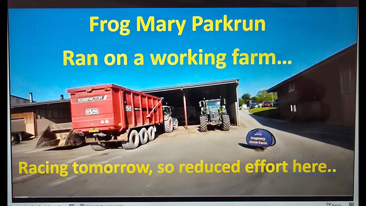 Frogmary green farm parkrun ... ft a working farm  ...Race tomorrow so reduced effort.