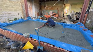Venting and pouring concrete a slab