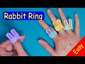 Origami rabbit ring  how to make paper bunny ring  diy  fold tutorial