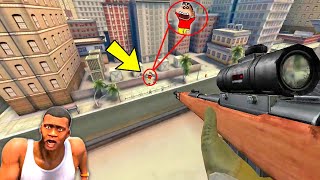 SHINCHAN Became OP SNIPER in CAMOUFLAGE SPIDER 3D with CHOP | NOOB vs PRO vs HACKER