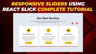 Mastering Responsive SLIDERS with REACT SLICK, REACT JS , REACT ICONS and Tailwind CSS 2024🔥🔥🔥