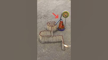 Matchstick Chain Reaction to Firework Rocket | Satisfying Firework Experiment! 😀#MatchstickMagic