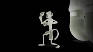 The Code Monkeys logo but it's Haunted