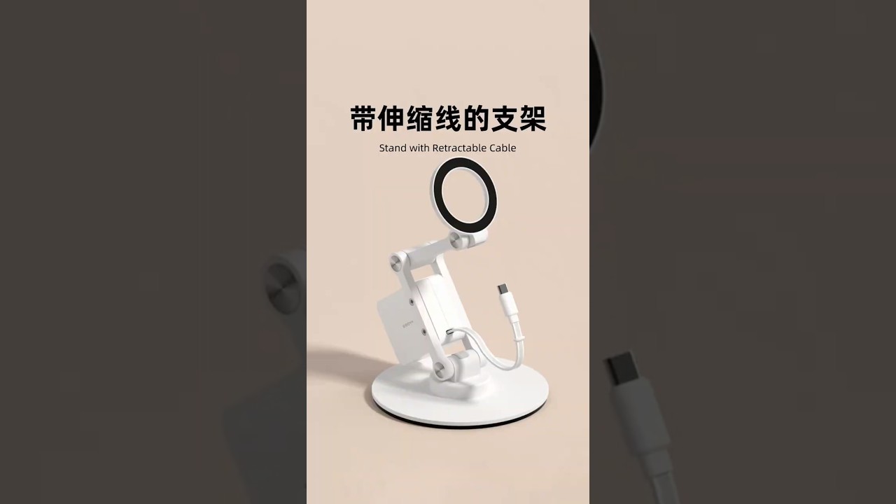 One-Handed Retractable Phone Stand | No More Tangled Cables!  #smartphone